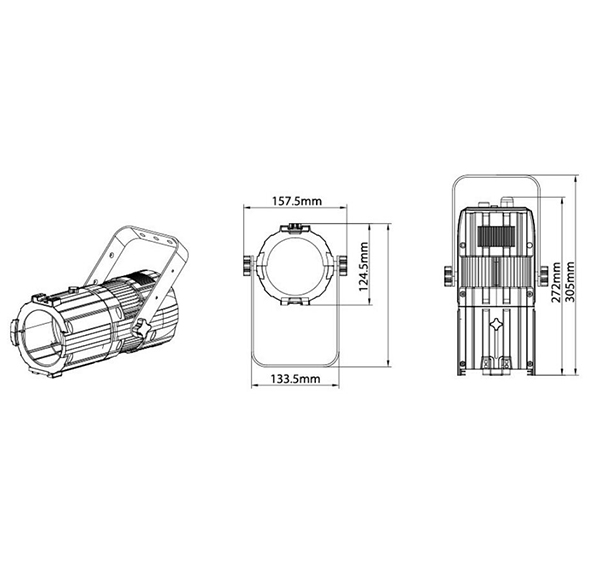 Fabrikpreis Easy Take 50W dmx512 benutzerdefiniertes Fresnel-Spot-Schießlicht Cob-LED-Fresnel-Lichter mit DMX